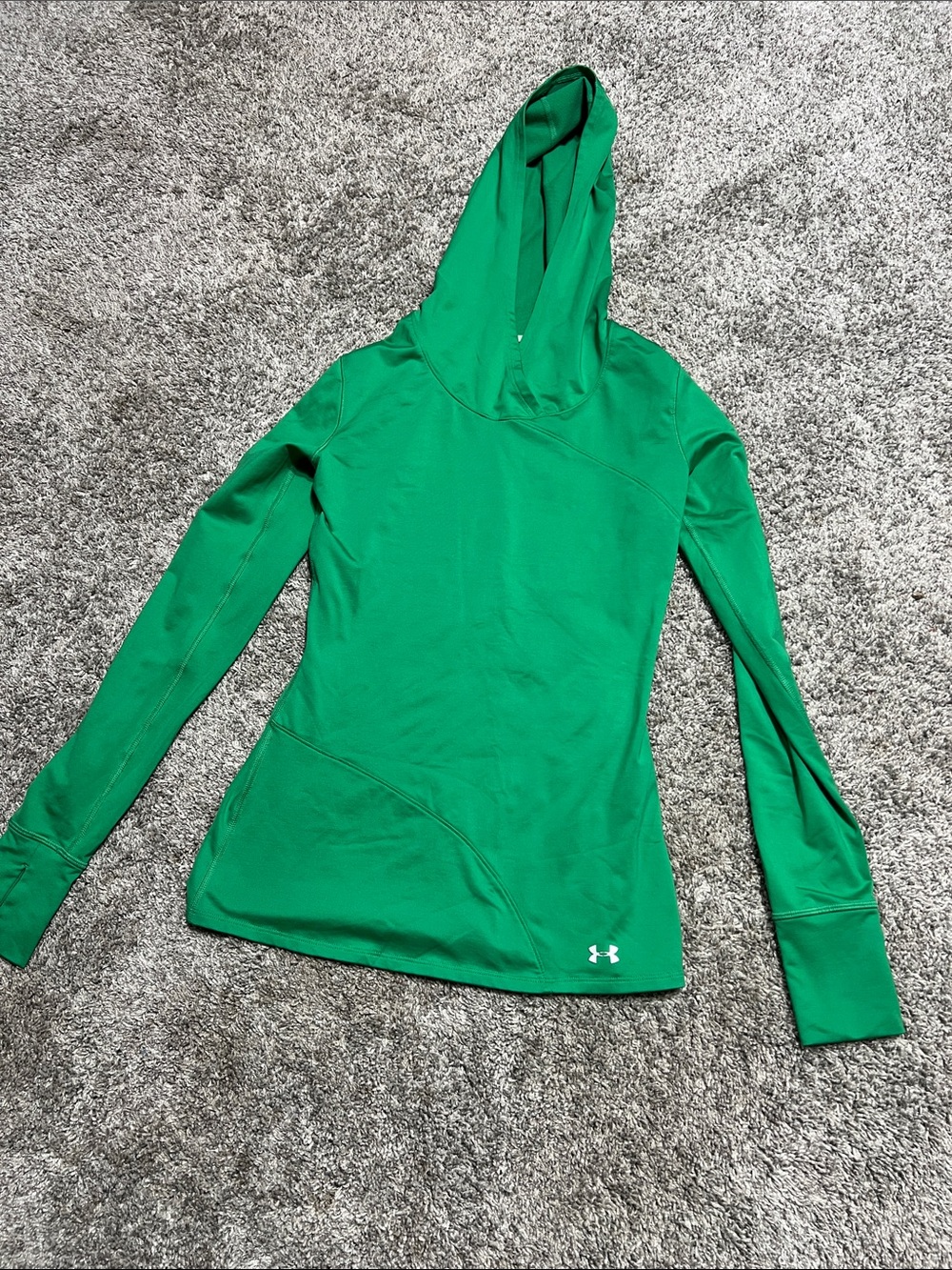 Under Armour Women's Green Hooded Performance Sweatshirt